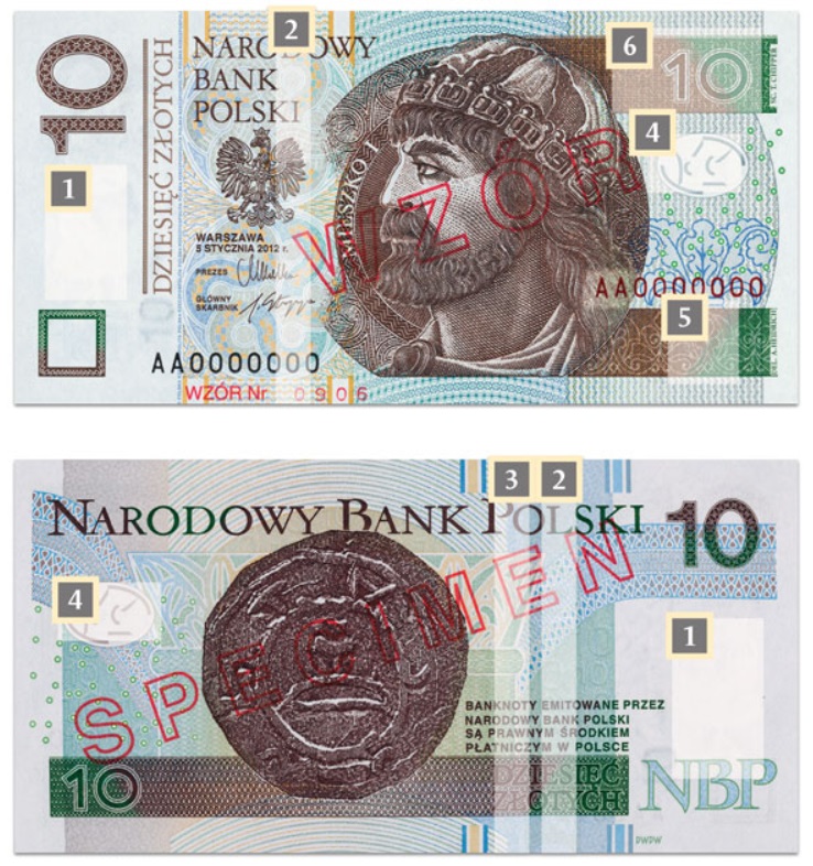 10 Polish zloty banknote (10 PLN)