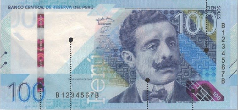 100 Peruvian Nuevo sol banknote obverse