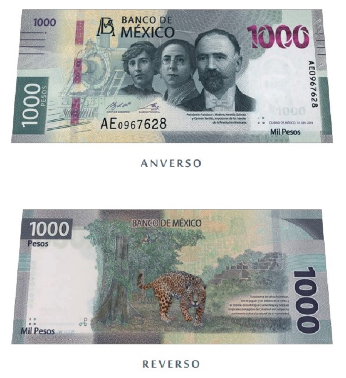 1000 Mexican pesos banknote