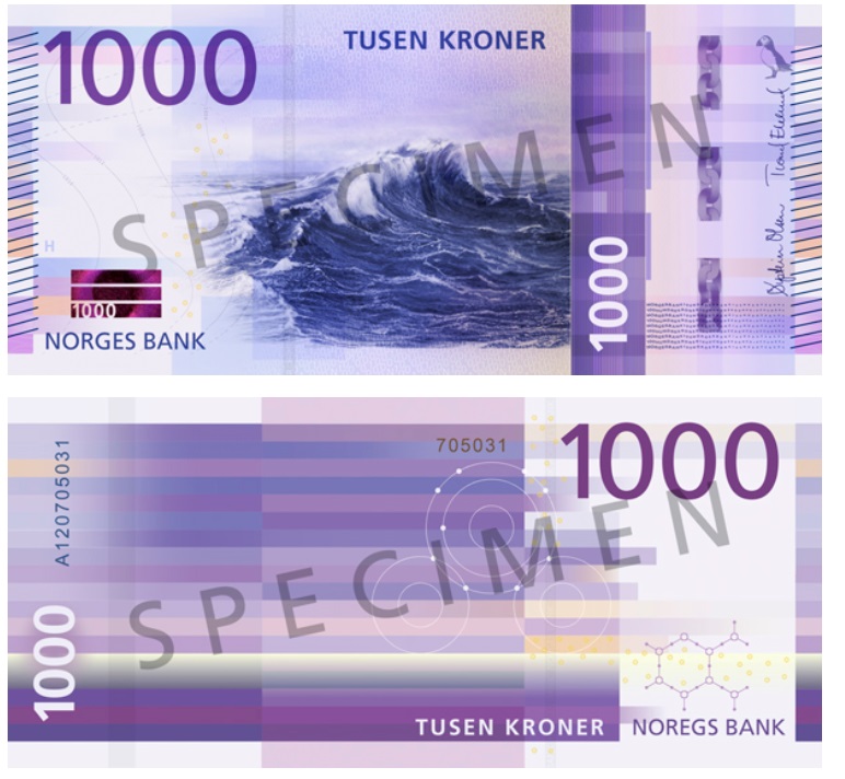 1000 norwegian kroner banknote (1000 NOK)