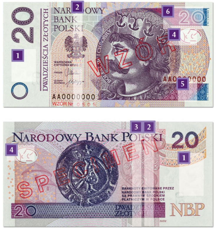 20 Polish zloty banknote (20 PLN)