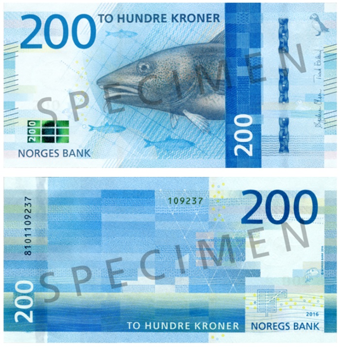 200 norwegian kroner banknote (200 NOK)