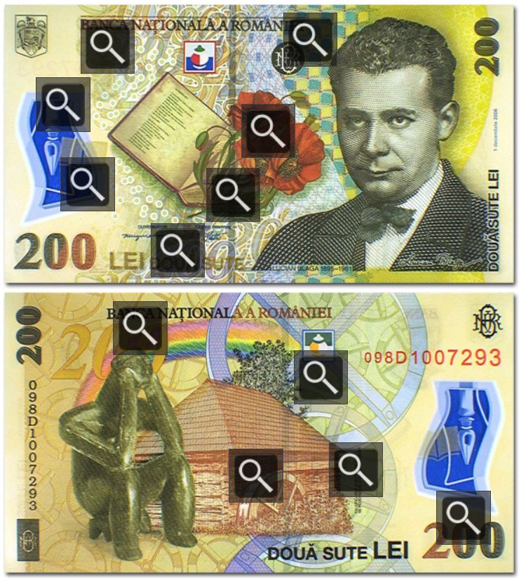 200 romanian lei banknote (200 RON)