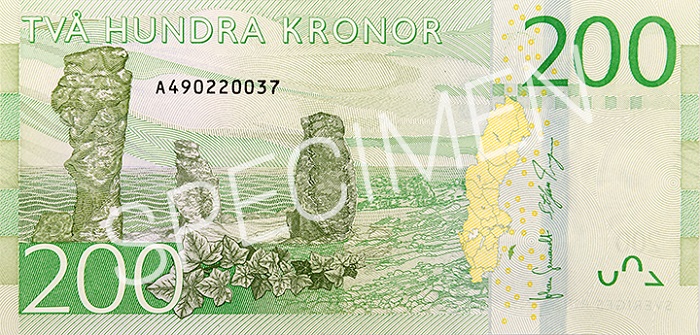 200 swedish krona banknote reverse