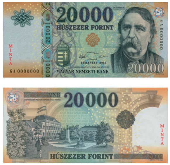 20000 Hungarian Forints banknote (20 000 Ft 20 000 HUF)