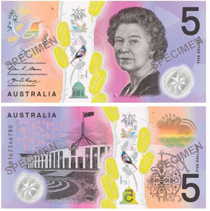 5 AUD banknote