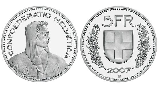 5 swiss franc cents coin