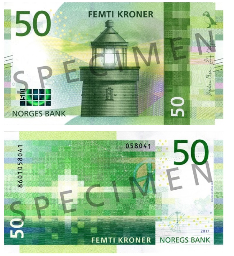 50 norwegian kroner banknote 50 NOK