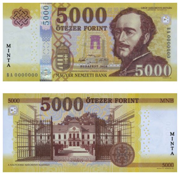 5000 Hungarian Forints banknote (5000 Ft 5000 HUF)
