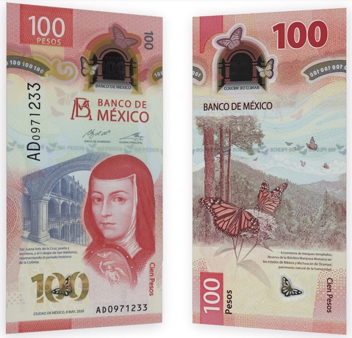 Billete de 100 pesos mexicanos (en circulación desde noviembre de 2020)
