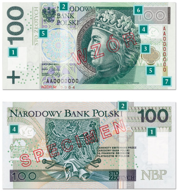 Billete de 100 zloty PLN