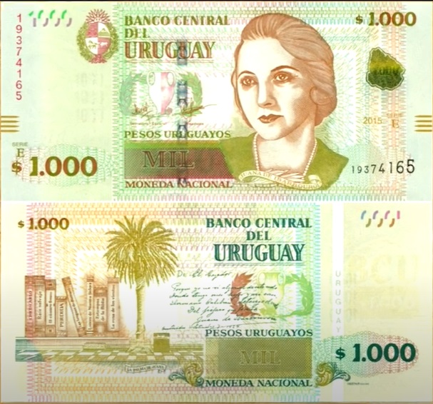 Billete de 1000 pesos uruguayos 1000 UYU