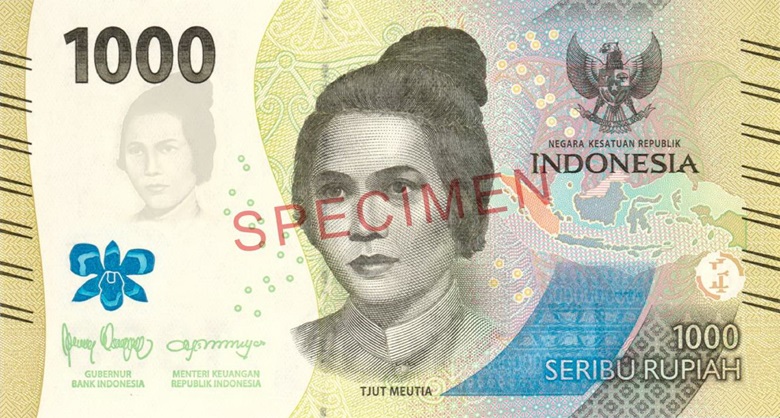 Billete de 1000 rupias indonesias serie 2022 anverso