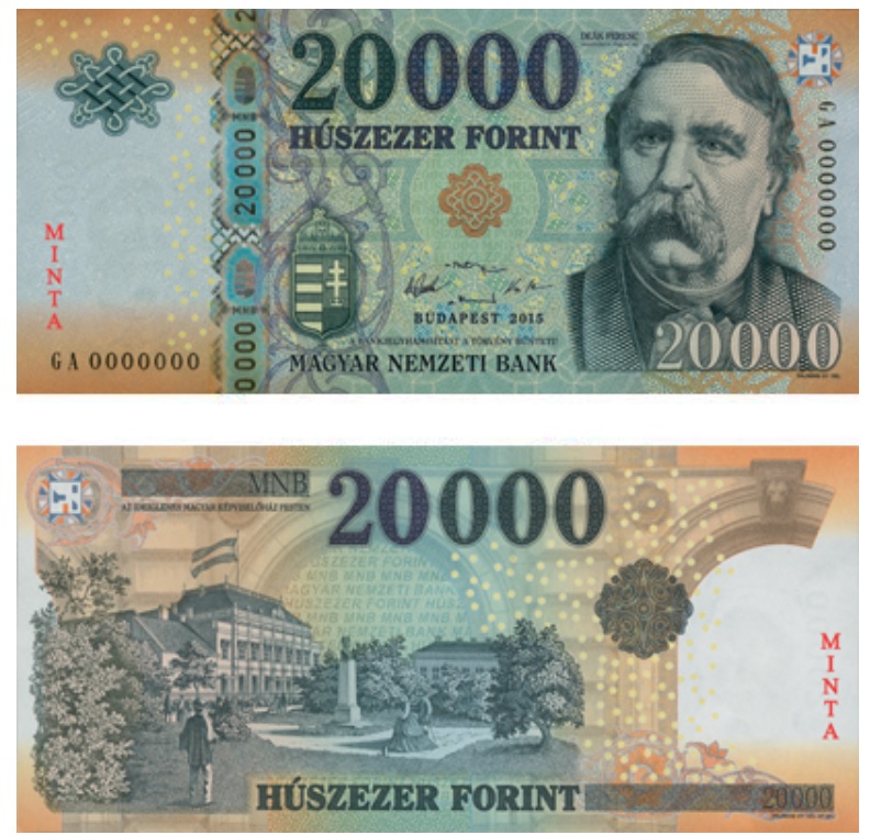 Billete de 20.000 florines húngaros