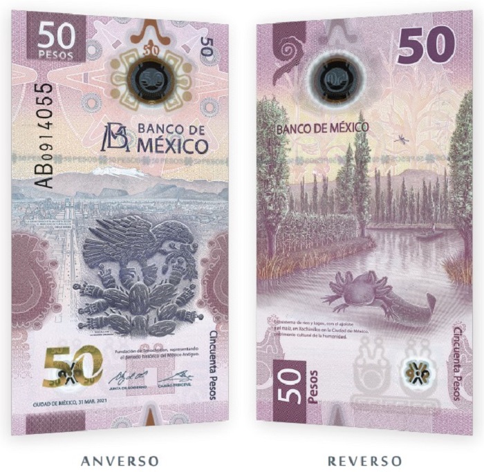 Billete de 50 pesos mexicanos 2021
