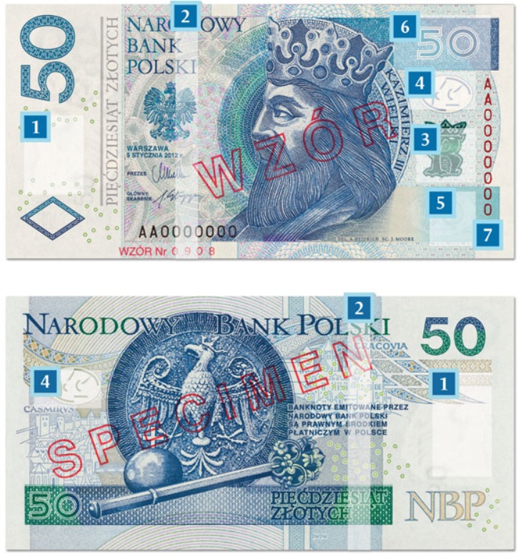 Billete de 50 zloty PLN