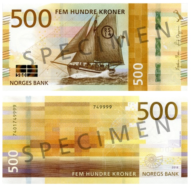 Billete de 500 coronas noruegas 500 NOK