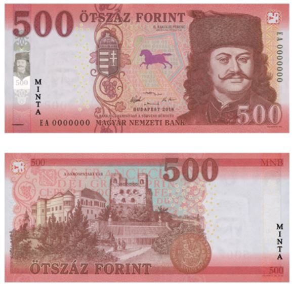Billete de 500 florines húngaros 500 Ft 500 HUF