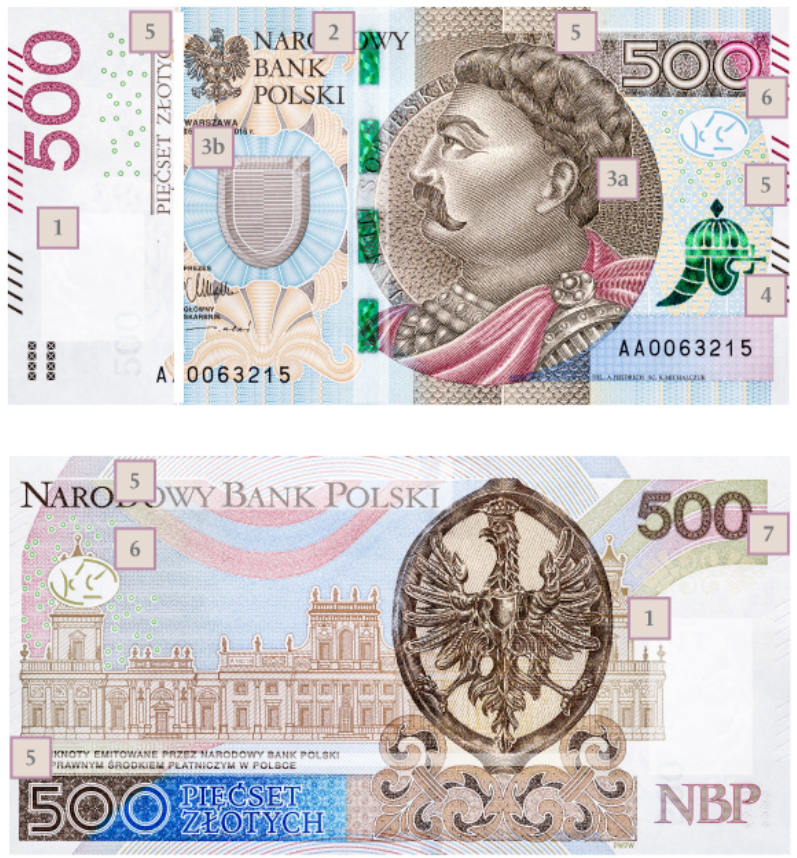 Billete de 500 zloty PLN 2017