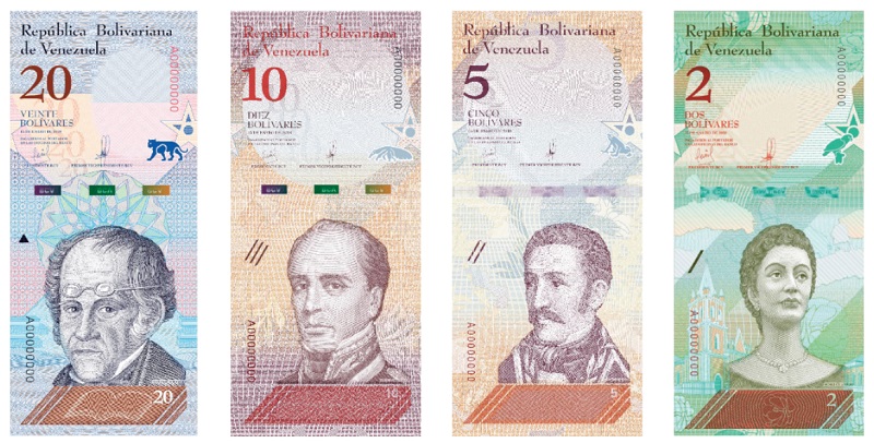 Billetes de bolivares venezolanos VEF2