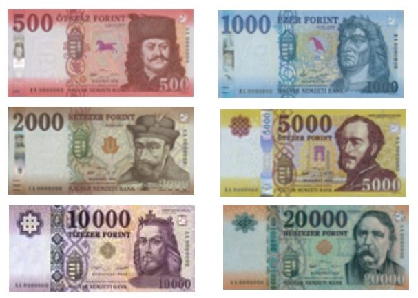 Billetes de florín húngaro actuales
