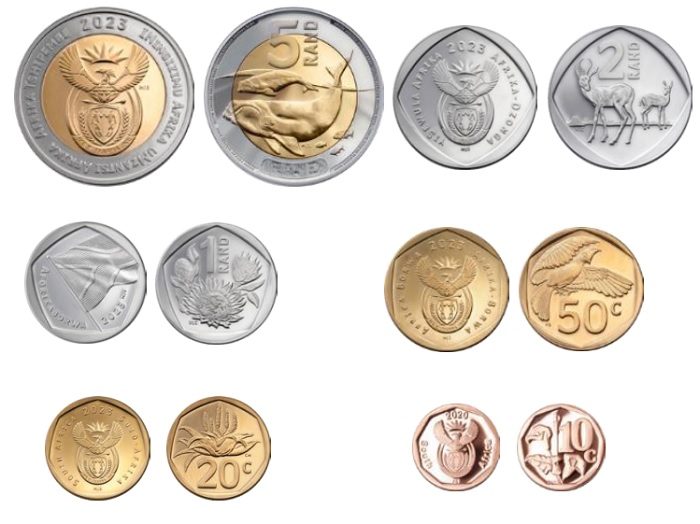 Coins in circulation in South Africa Series of May 2023