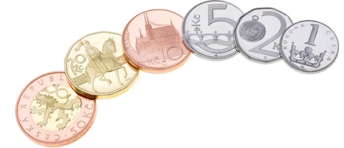 Czech koruna coins