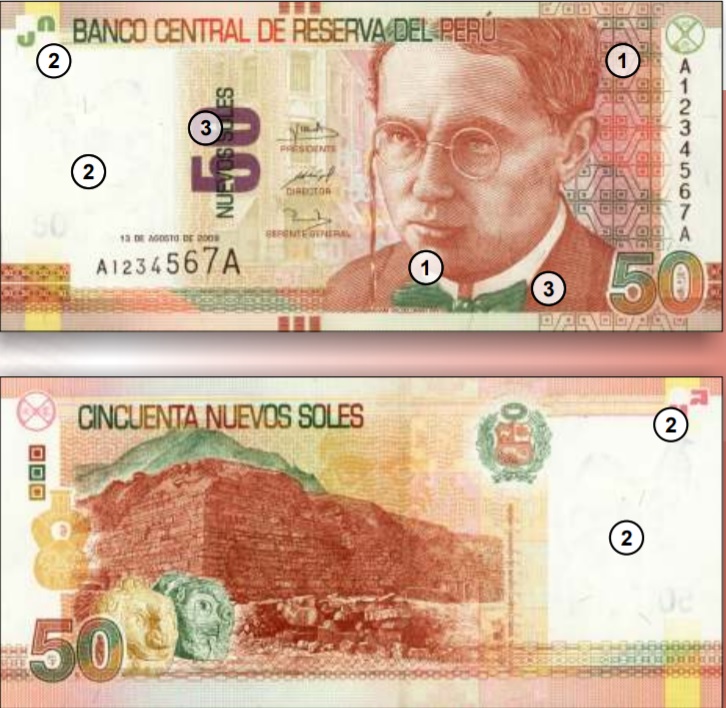 Former 50 Peruvian Nuevo sol banknote obverse