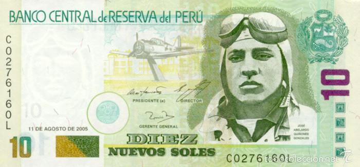 Former 10 Peruvian Nuevo sol banknote obverse