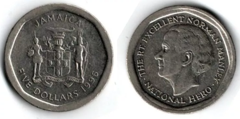 Moneda de 5 dólares de Jamaica