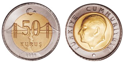 Moneda de 50 kurus Turquía