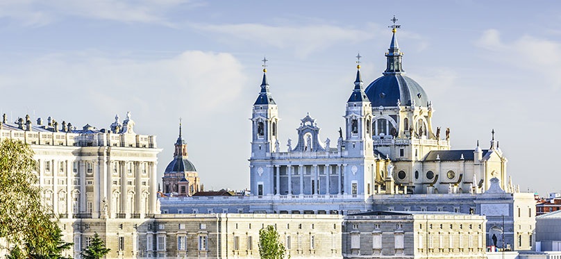 Palacio Real (Royal Palace) and La Almudena Cathedral Madrid