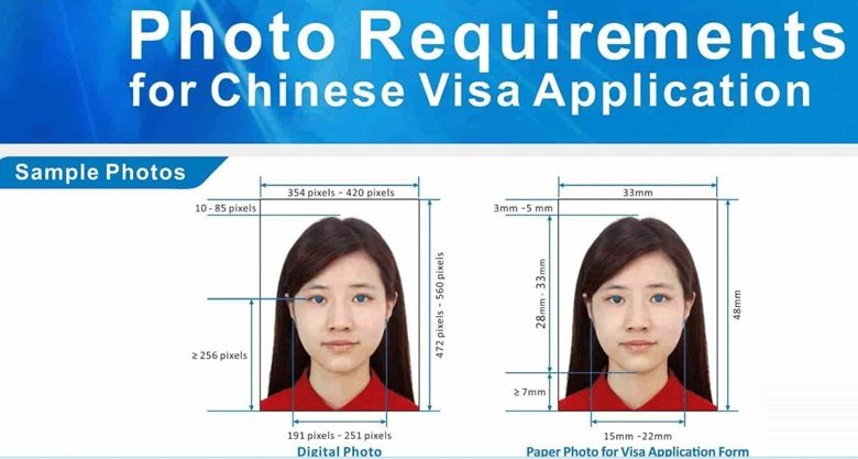 Visado China foto del interesado